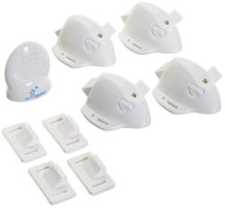 Dreambaby Mágneses Biztonsági Zár 4db + Mágneses Kulcs - Láthatatlan Gyermekzár Szekrényekhez és Fiókokhoz