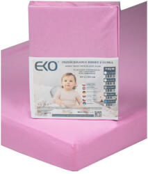 EKO Gumis Jersey Lepedő 120x60cm - Rózsaszín, Puha és Rugalmas Babamatrac Lepedő Prémium Minőségben