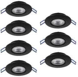 EGLO Gedrez fekete LED mennyezetbe építhető lámpa szett (EG-300191) LED 7 izzós IP20 (300191)