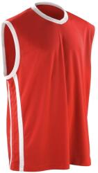 SPIRO Férfi gyors szárítású kosárlabda tank top fehér|színes|vörös