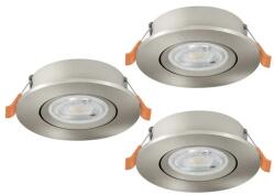 EGLO Barranco matt nikkel LED mennyezetbe építhető lámpa szett (EG-902268) LED 3 izzós IP20 (902268)