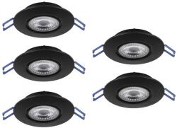 EGLO Gedrez fekete LED mennyezetbe építhető lámpa szett (EG-300189) LED 5 izzós IP20 (300189)