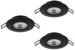 EGLO Gedrez fekete LED mennyezetbe építhető lámpa szett (EG-300188) LED 3 izzós IP20 (300188)