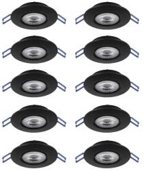 EGLO Gedrez fekete LED mennyezetbe építhető lámpa szett (EG-300192) LED 10 izzós IP20 (300192)