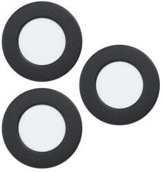 EGLO Fueva 6 fekete LED mennyezetbe építhető lámpa szett (EG-901385) LED 3 izzós IP20 (901385)