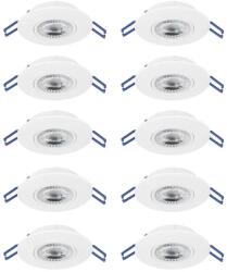 EGLO Gedrez fehér LED mennyezetbe építhető lámpa szett (EG-300187) LED 10 izzós IP20 (300187)