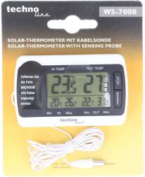 Technoline WS 7008 ThermoMeter beltéri és kültéri hőmérő napelemmel 1xLR44 tartozék