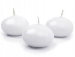 PartyDeco Matt úszógyertya, fehér, 5cm, 10db/csomag, hosszú égési idő (SDMAT50-008-10x)