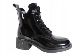 D&A Bokacsizma, Size 39, bőr, fekete lakk (CR42-089)