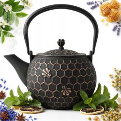 Sokomedica Öntöttvas Teás Kanna, 1.8L, réz díszítéssel, fekete (SOKO236269)