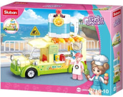Sluban Girl’s Dream - Smoothie árus autó építőjáték készlet (M38-B0993C)