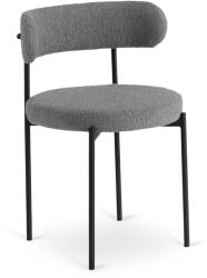 Klubfotel Étkezőszék TULSA szürke bouclé kárpittal (baraner)