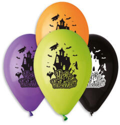  30 cm-es Halloween mintás lufi, többféle 10 db/cs - delfinbuvar