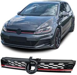  VW Volkswagen Golf 7.5 GTI stílusú lakk fekete hűtőrács piros-króm csíkkal