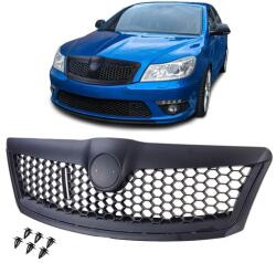 Skoda Octavia II 1Z Facelift 2009-2013 matt fekete RS stílusú hűtőrács