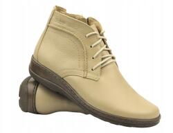 Helios Női Bokacsízmák Helios 612-2 Ecru Bőr Kényelmes Komfortos Pl (612-2.131)