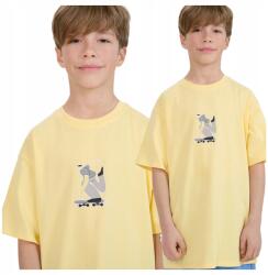 4F Fiú Póló, sport, pamut, Size 158, oversize, nyomott minta (4FJRSS25TTSHM2641)