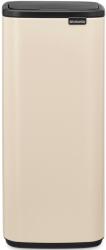 Brabantia Bo Touch Bin nyomófedeles hulladékgyűjtő, karcsú, négyzetes forma, műanyag tartály, 30L - O méret, acél, világos bézs - 238222 (238222)