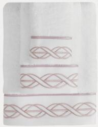 SOFT COTTON VITA kis törölköző 30 x 50 cm-es Fehér - bézs hímzés / White - beige embroidery