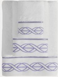 SOFT COTTON VITA kis törölköző 30 x 50 cm-es Fehér-lila színű / Lila embroidery