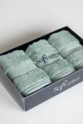 SOFT COTTON DELUXE kis törölközős ajándékcsomag, 3 db Menta szín / Mint