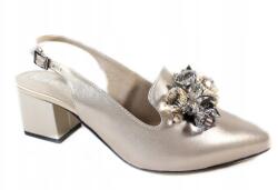 Kaniowski félcipő, Size 36, bőr, arany (0968/328)