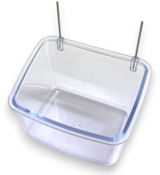 2GR átlátszó papagájetető drót rögzítővel 10x8x6, 5cm (2GR015)