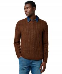 Wrangler Cable Knit Sweater, Mahogany Heather, Size L (112371665)