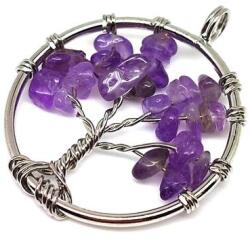 R. M. ékszer Életfa medál drótos Ametiszt 3cm (020646)