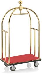 WAS Carucior Bagaje Inox Gold, 106x63xH185 cm, stofa rosie (2242000)