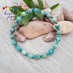 Kristály Jóga Shop Türkiz (perui krizokolla türkiz) 6 mm-es ásvány karkötő