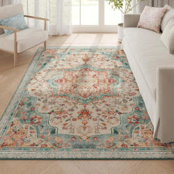 Songmics Home Vintage Stílusú Türkiz Szőnyeg Csúszásmentes Poliészter (EUZ-TAR036Q01)