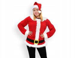GoDan Mikulás Jelmez, hosszú ujjú blúz, sapka pomponnal (NW-SDMM)