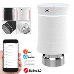 Tuya ZigBee okos termosztát, érintőképernyős, fehér, hangvezérlés, ZigBee gateway (BY100-WH)