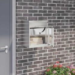 vidaXL Csomagzáró doboz Fekete 47.5 x 38 x 59 cm Rozsdamentes acél (874944)