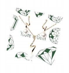 Oriflame Hidden Gems Pearl ékszerszett, nyaklánc és fülbevaló, gyöngyökkel (47627)