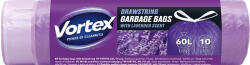 Vortex Szemeteszsák, zárószalagos, 60 l, 10 db, 60x70 cm, HDPE, 15 , VORTEX, levendula illattal (KHT1262) - onlinepapirbolt