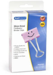 Rapesco Bindercsipesz, 32 mm, "Fun", RAPESCO, világos rózsaszín (IR1352) - onlinepapirbolt