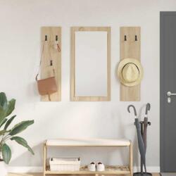 vidaXL Fali Kabáthorog tárolóval Sonoma tölgy 96 x 1, 5 x 90 cm Faanyag (874533)