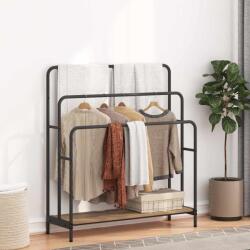 vidaXL Ruhaszárító polcokkal Artisan tölgy 90 x 30 x 100, 5 cm Faanyag (879946)