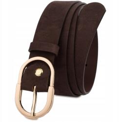 Beltimore Női Bőr Öv, csokoládébarna, velúr, 3cm széles (E59_95)