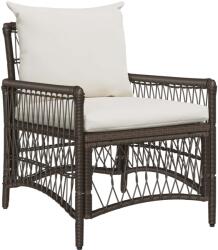 vidaXL Kerti Szék párnával Barna 73 x 61 x 77 cm polirattan (42006218)