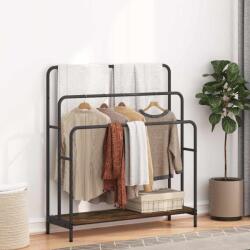 vidaXL Ruhaszárító polcokkal Füstölt tölgy 90 x 30 x 100, 5 cm Faanyag (879943)