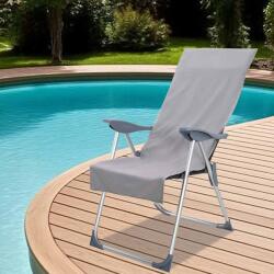 vidaXL Kültéri Szék Törölközők 2 pcs Sötétszürke 130 x 60 cm (42011507)