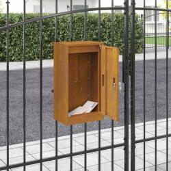 vidaXL postaláda tárolóval Rozsdás 30 x 20 x 55 cm Időjárásálló acél (874953)