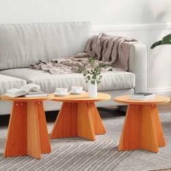 vidaXL Dohányzóasztal 3 pcs Faggyú barna (873540)