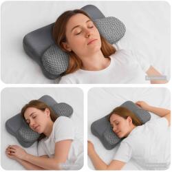 vidaXL Párna párnával Szürke 59 x 38 x 14 cm Poliészter (42012691)