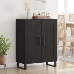 vidaXL Széf Fekete tölgy 69, 5 x 34 x 90 cm Műszaki fa és vas (881611)