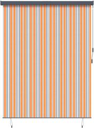 vidaXL Roletta Csíkos Sárga és Kék 200 x 250 cm Szövet és Alumínium (362088)