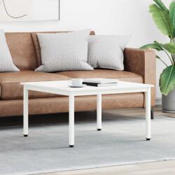 vidaXL Dohányzóasztal Fehér 80 x 80 x 45 cm Tömör fenyőfa (892768)